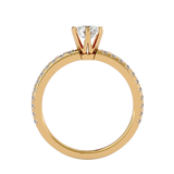 Yellow Six-Prong Solitaire Diamond Engagement Ring