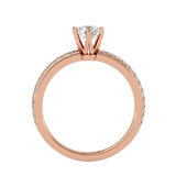 Rose Gold Six-Prong Solitaire Diamond Engagement Ring
