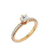 Yellow Six-Prong Solitaire Diamond Engagement Ring