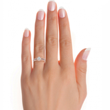 Rose Gold Split Shank Diamond Halo Engagement Ring