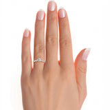 Rose Gold Pavé Diamond Solitaire Engagement Ring
