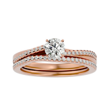 Rose Gold Diamond Pavé Engagement Ring