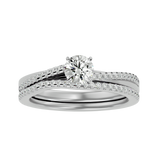 White Diamond Pavé Engagement Ring