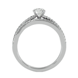 White Diamond Pavé Engagement Ring