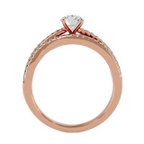 Rose Gold Diamond Pavé Engagement Ring