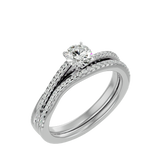 White Diamond Pavé Engagement Ring