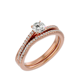 Rose Gold Diamond Pavé Engagement Ring