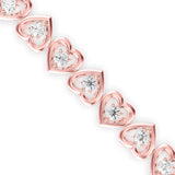 Rose Gold Heart Diamond Bracelet