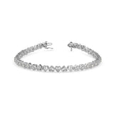 White Heart Diamond Bracelet