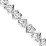 White Heart Diamond Bracelet