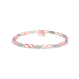 Rose Gold Infinity Diamond Bracelet