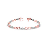 Rose Gold Infinity Diamond Bracelet