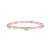 Rose Gold Marquise and Round Diamond Bracelet