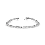 White Marquise and Round Diamond Bracelet