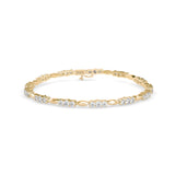 Yellow Marquise and Round Diamond Bracelet