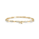 Yellow Marquise and Round Diamond Bracelet