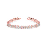 Rose Gold Floral Diamond Bracelet