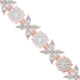 Rose Gold Floral Diamond Bracelet