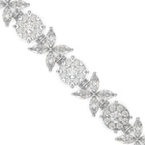 White Floral Diamond Bracelet