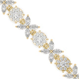 Yellow Floral Diamond Bracelet