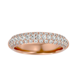 Rose Gold Triple Row Diamond Eternity Band