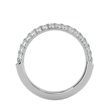 White Triple Row Diamond Eternity Band