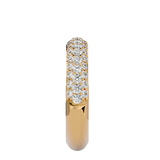Yellow Triple Row Diamond Eternity Band