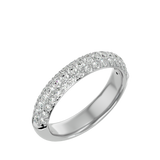 White Triple Row Diamond Eternity Band